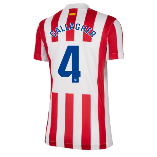 Echipament fotbal Atletico Madrid Conor Gallagher #4 Tricou Acasa 2025-26 pentru femei maneca scurta Echipament fotbal Atletico Madrid Conor Gallagher #4 Tricou Acasa 2025-26 pentru femei maneca scurta