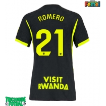 Echipament fotbal Atletico Madrid Cristian Romero #21 Tricou Deplasare 2026-27 pentru femei maneca scurta