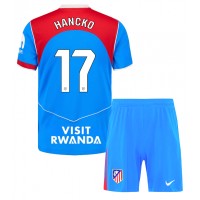 Echipament fotbal Atletico Madrid David Hancko #17 Tricou Treilea 2025-26 pentru copii maneca scurta (+ Pantaloni scurti)