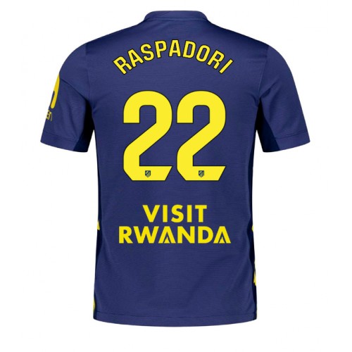 Echipament fotbal Atletico Madrid Giacomo Raspadori #22 Tricou Deplasare 2025-26 maneca scurta Echipament fotbal Atletico Madrid Giacomo Raspadori #22 Tricou Deplasare 2025-26 maneca scurta