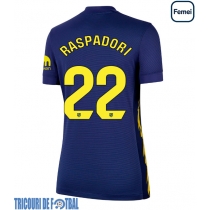 Echipament fotbal Atletico Madrid Giacomo Raspadori #22 Tricou Deplasare 2025-26 pentru femei maneca scurta