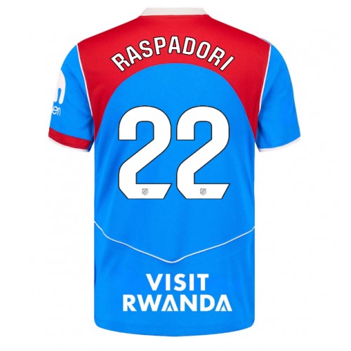 Echipament fotbal Atletico Madrid Giacomo Raspadori #22 Tricou Treilea 2025-26 maneca scurta Echipament fotbal Atletico Madrid Giacomo Raspadori #22 Tricou Treilea 2025-26 maneca scurta