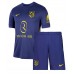 Echipament fotbal Atletico Madrid Johnny Cardoso #5 Tricou Deplasare 2025-26 pentru copii maneca scurta (+ Pantaloni scurti)