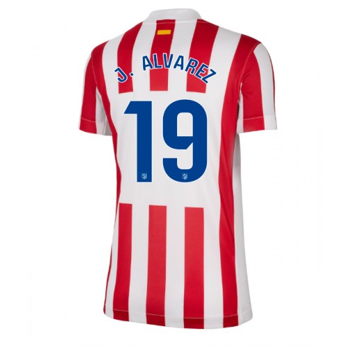 Echipament fotbal Atletico Madrid Julian Alvarez #19 Tricou Acasa 2025-26 pentru femei maneca scurta Echipament fotbal Atletico Madrid Julian Alvarez #19 Tricou Acasa 2025-26 pentru femei maneca scurta