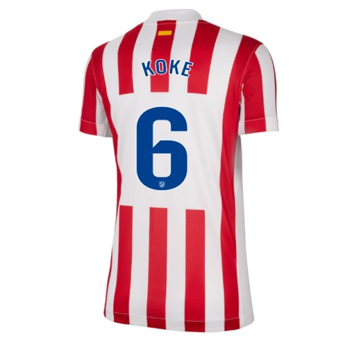 Echipament fotbal Atletico Madrid Koke #6 Tricou Acasa 2025-26 pentru femei maneca scurta Echipament fotbal Atletico Madrid Koke #6 Tricou Acasa 2025-26 pentru femei maneca scurta