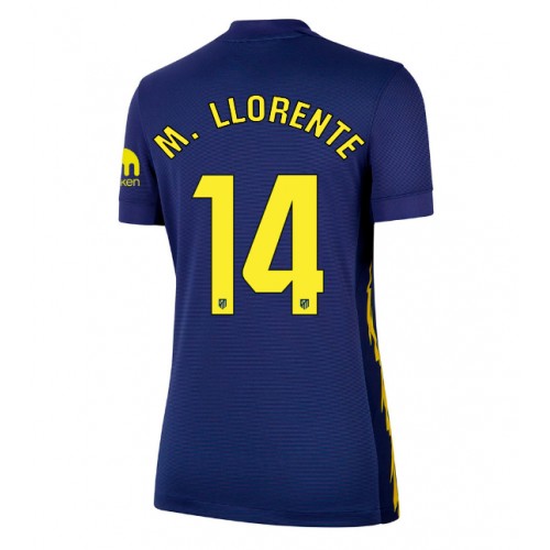 Echipament fotbal Atletico Madrid Marcos Llorente #14 Tricou Deplasare 2025-26 pentru femei maneca scurta Echipament fotbal Atletico Madrid Marcos Llorente #14 Tricou Deplasare 2025-26 pentru femei maneca scurta