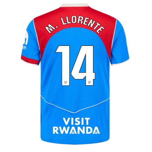 Echipament fotbal Atletico Madrid Marcos Llorente #14 Tricou Treilea 2025-26 maneca scurta Echipament fotbal Atletico Madrid Marcos Llorente #14 Tricou Treilea 2025-26 maneca scurta
