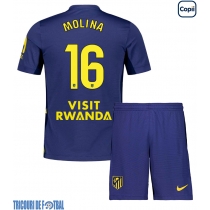 Echipament fotbal Atletico Madrid Nahuel Molina #16 Tricou Deplasare 2025-26 pentru copii maneca scurta (+ Pantaloni scurti)