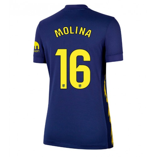Echipament fotbal Atletico Madrid Nahuel Molina #16 Tricou Deplasare 2025-26 pentru femei maneca scurta Echipament fotbal Atletico Madrid Nahuel Molina #16 Tricou Deplasare 2025-26 pentru femei maneca scurta