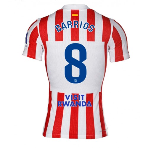 Echipament fotbal Atletico Madrid Pablo Barrios #8 Tricou Acasa 2025-26 maneca scurta Echipament fotbal Atletico Madrid Pablo Barrios #8 Tricou Acasa 2025-26 maneca scurta