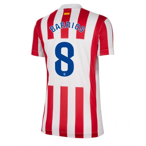 Echipament fotbal Atletico Madrid Pablo Barrios #8 Tricou Acasa 2025-26 pentru femei maneca scurta Echipament fotbal Atletico Madrid Pablo Barrios #8 Tricou Acasa 2025-26 pentru femei maneca scurta