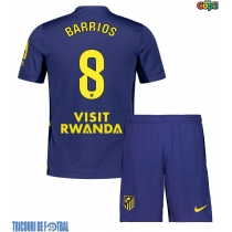 Echipament fotbal Atletico Madrid Pablo Barrios #8 Tricou Deplasare 2025-26 pentru copii maneca scurta (+ Pantaloni scurti)