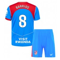 Echipament fotbal Atletico Madrid Pablo Barrios #8 Tricou Treilea 2025-26 pentru copii maneca scurta (+ Pantaloni scurti)