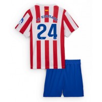 Echipament fotbal Atletico Madrid Robin Le Normand #24 Tricou Acasa 2025-26 pentru copii maneca scurta (+ Pantaloni scurti)