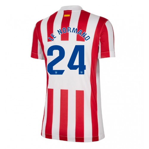 Echipament fotbal Atletico Madrid Robin Le Normand #24 Tricou Acasa 2025-26 pentru femei maneca scurta Echipament fotbal Atletico Madrid Robin Le Normand #24 Tricou Acasa 2025-26 pentru femei maneca scurta