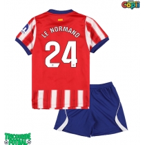 Echipament fotbal Atletico Madrid Robin Le Normand #24 Tricou Acasa 2026-27 pentru copii maneca scurta (+ Pantaloni scurti)