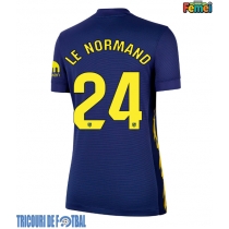 Echipament fotbal Atletico Madrid Robin Le Normand #24 Tricou Deplasare 2025-26 pentru femei maneca scurta