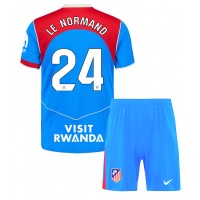 Echipament fotbal Atletico Madrid Robin Le Normand #24 Tricou Treilea 2025-26 pentru copii maneca scurta (+ Pantaloni scurti)