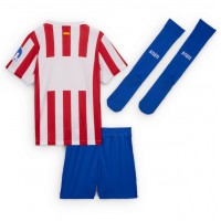 Echipament fotbal Atletico Madrid Tricou Acasa 2025-26 pentru copii maneca scurta (+ Pantaloni scurti)