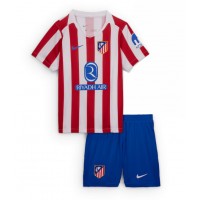 Echipament fotbal Atletico Madrid Tricou Acasa 2025-26 pentru copii maneca scurta (+ Pantaloni scurti)