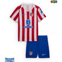 Echipament fotbal Atletico Madrid Tricou Acasa 2025-26 pentru copii maneca scurta (+ Pantaloni scurti)