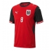 Echipament fotbal Austria David Alaba #8 Tricou Acasa Mondial 2026 pentru copii maneca scurta (+ Pantaloni scurti)