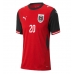 Echipament fotbal Austria Konrad Laimer #20 Tricou Acasa Mondial 2026 pentru femei maneca scurta