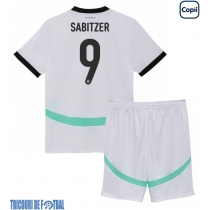 Echipament fotbal Austria Marcel Sabitzer #9 Tricou Deplasare European 2024 pentru copii maneca scurta (+ Pantaloni scurti)