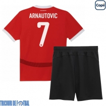 Echipament fotbal Austria Marko Arnautovic #7 Tricou Acasa European 2024 pentru copii maneca scurta (+ Pantaloni scurti)