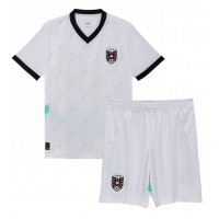 Echipament fotbal Austria Tricou Deplasare European 2024 pentru copii maneca scurta (+ Pantaloni scurti)