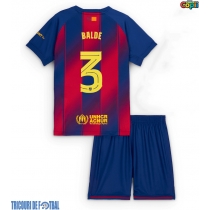 Echipament fotbal Barcelona Alejandro Balde #3 Tricou Acasa 2025-26 pentru copii maneca scurta (+ Pantaloni scurti)
