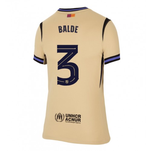 Echipament fotbal Barcelona Alejandro Balde #3 Tricou Deplasare 2025-26 pentru femei maneca scurta Echipament fotbal Barcelona Alejandro Balde #3 Tricou Deplasare 2025-26 pentru femei maneca scurta