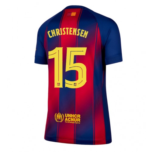 Echipament fotbal Barcelona Andreas Christensen #15 Tricou Acasa 2025-26 pentru femei maneca scurta Echipament fotbal Barcelona Andreas Christensen #15 Tricou Acasa 2025-26 pentru femei maneca scurta
