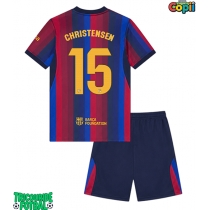 Echipament fotbal Barcelona Andreas Christensen #15 Tricou Acasa 2026-27 pentru copii maneca scurta (+ Pantaloni scurti)