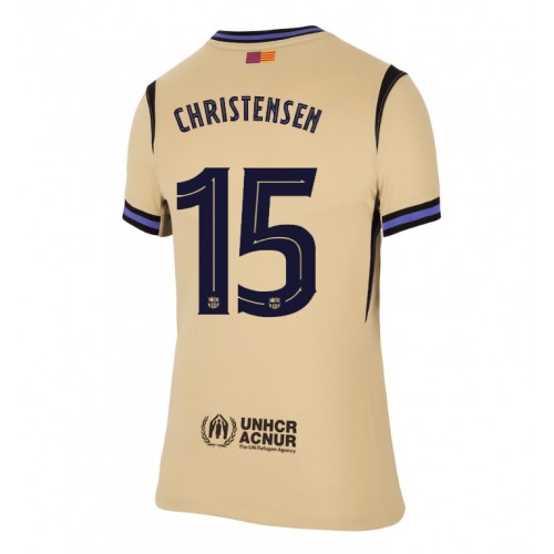 Echipament fotbal Barcelona Andreas Christensen #15 Tricou Deplasare 2025-26 pentru femei maneca scurta Echipament fotbal Barcelona Andreas Christensen #15 Tricou Deplasare 2025-26 pentru femei maneca scurta