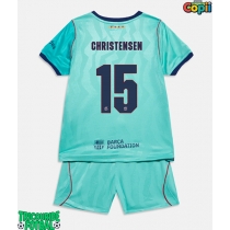 Echipament fotbal Barcelona Andreas Christensen #15 Tricou Treilea 2026-27 pentru copii maneca scurta (+ Pantaloni scurti)