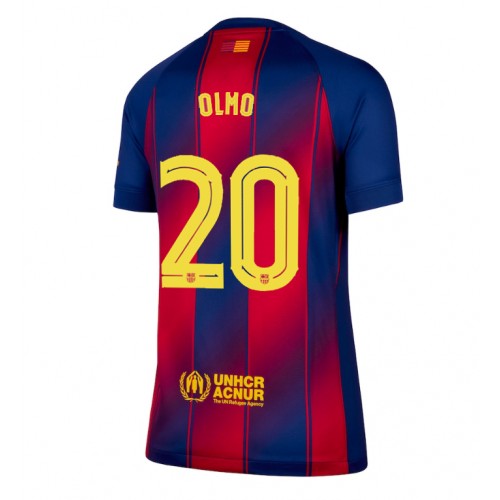 Echipament fotbal Barcelona Dani Olmo #20 Tricou Acasa 2025-26 pentru femei maneca scurta Echipament fotbal Barcelona Dani Olmo #20 Tricou Acasa 2025-26 pentru femei maneca scurta