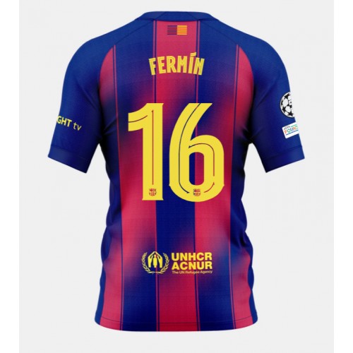 Echipament fotbal Barcelona Fermin Lopez #16 Tricou Acasa 2025-26 maneca scurta Echipament fotbal Barcelona Fermin Lopez #16 Tricou Acasa 2025-26 maneca scurta