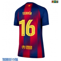 Echipament fotbal Barcelona Fermin Lopez #16 Tricou Acasa 2025-26 pentru femei maneca scurta