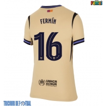 Echipament fotbal Barcelona Fermin Lopez #16 Tricou Deplasare 2025-26 pentru femei maneca scurta