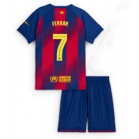 Echipament fotbal Barcelona Ferran Torres #7 Tricou Acasa 2025-26 pentru copii maneca scurta (+ Pantaloni scurti)
