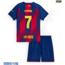 Echipament fotbal Barcelona Ferran Torres #7 Tricou Acasa 2025-26 pentru copii maneca scurta (+ Pantaloni scurti)