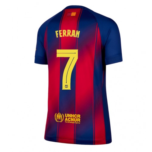 Echipament fotbal Barcelona Ferran Torres #7 Tricou Acasa 2025-26 pentru femei maneca scurta Echipament fotbal Barcelona Ferran Torres #7 Tricou Acasa 2025-26 pentru femei maneca scurta