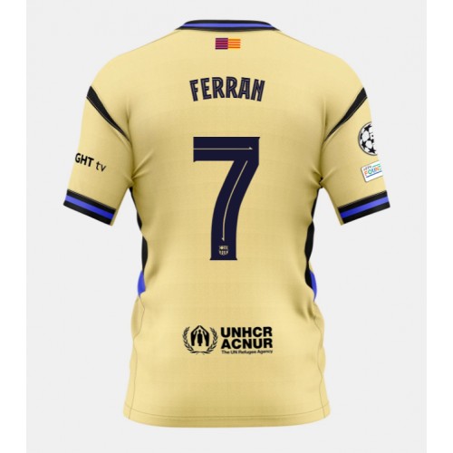 Echipament fotbal Barcelona Ferran Torres #7 Tricou Deplasare 2025-26 maneca scurta Echipament fotbal Barcelona Ferran Torres #7 Tricou Deplasare 2025-26 maneca scurta