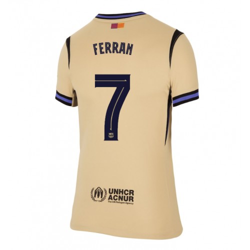 Echipament fotbal Barcelona Ferran Torres #7 Tricou Deplasare 2025-26 pentru femei maneca scurta Echipament fotbal Barcelona Ferran Torres #7 Tricou Deplasare 2025-26 pentru femei maneca scurta
