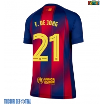 Echipament fotbal Barcelona Frenkie de Jong #21 Tricou Acasa 2025-26 pentru femei maneca scurta