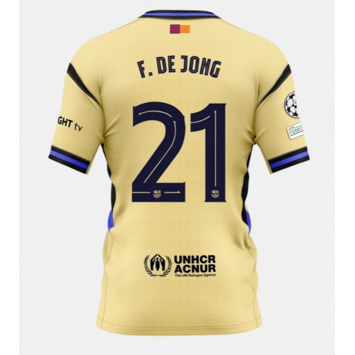 Echipament fotbal Barcelona Frenkie de Jong #21 Tricou Deplasare 2025-26 maneca scurta Echipament fotbal Barcelona Frenkie de Jong #21 Tricou Deplasare 2025-26 maneca scurta