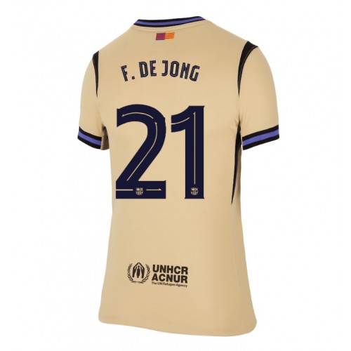 Echipament fotbal Barcelona Frenkie de Jong #21 Tricou Deplasare 2025-26 pentru femei maneca scurta Echipament fotbal Barcelona Frenkie de Jong #21 Tricou Deplasare 2025-26 pentru femei maneca scurta