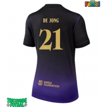 Echipament fotbal Barcelona Frenkie de Jong #21 Tricou Deplasare 2026-27 pentru femei maneca scurta