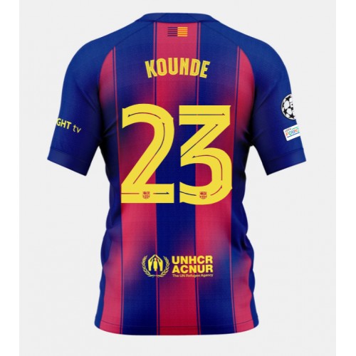 Echipament fotbal Barcelona Jules Kounde #23 Tricou Acasa 2025-26 maneca scurta Echipament fotbal Barcelona Jules Kounde #23 Tricou Acasa 2025-26 maneca scurta